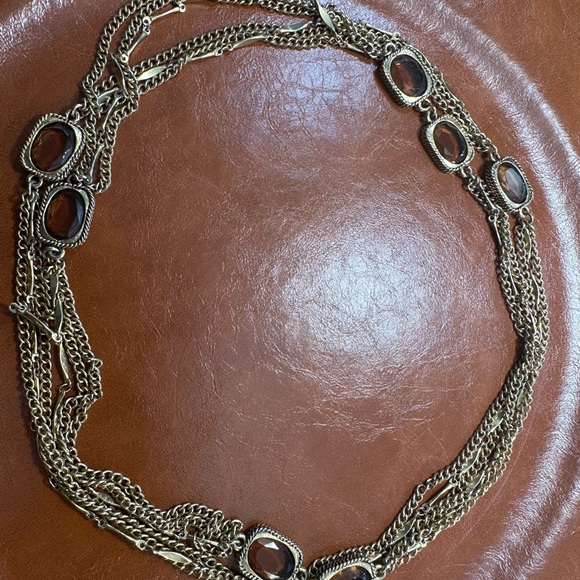 Vintage, Sarah Coventry, Golden embers, three strand, gold tone, chain, stunning - Picture 7 of 14